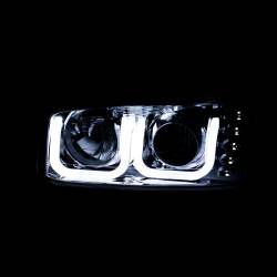 Anzo USA - Anzo USA Projector Headlight Set w/U-Bar Halo Black Sierra/Yukon/XL 111303 - Image 2