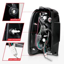 Anzo USA - Anzo USA 311070 Chrome LED Red/Clear Lens Taillight Set for 01-02 4Runner - Image 5