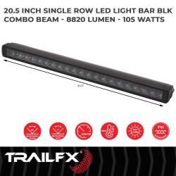 TrailFX - TrailFX 20SRSCMB Light Bar TFX 20" 105W OSRAM 5W Bulbs Flood/Spot Black Housing - Image 2