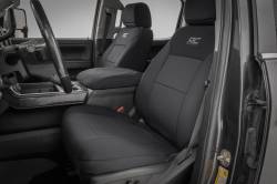 Rough Country Suspension Systems - Rough Country 91070 Fr/Rr Seat Covers Black for 14-26 Silv/Sra 2500HD/3500 Crew - Image 1