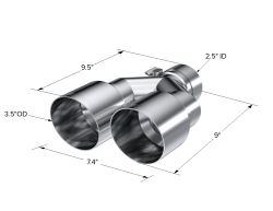 MBRP Exhaust - MBRP Exhaust T5170 2.5" Inlet Exhaust Tip T304 Stainless Steel - Image 2