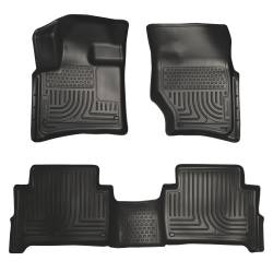 Husky Liners - Husky Liners Weatherbeater Front/Rear Floor Liners Black for Audi 96421 - Image 1