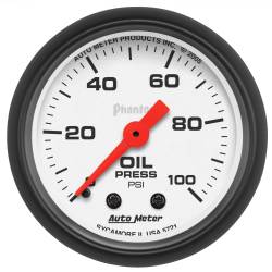 AutoMeter - AutoMeter 5721 Phantom Mechanical Oil Pressure Range 0-100PSI 2-1/16" - Image 1