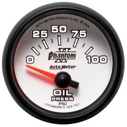 AutoMeter - AutoMeter 7527 Air Core Phantom II Electric Oil Pressure Gauge 0-100 PSI 2-1/16" - Image 2