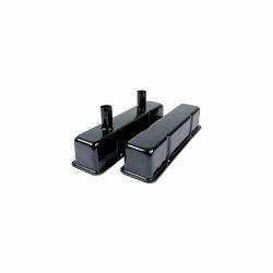 Allstar Performance - Allstar Perf. ALL26147 SB Chevy Valve Covers Steel Black Painted 1.5" Tubes - Image 1