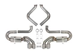 Hooker BlackHeart - Hooker BlackHeart 70401343-RHKR Axle Back Exhaust System for 97-04 Corvette C5 - Image 1
