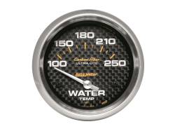 AutoMeter - AutoMeter 4837 Carbon Fiber Electric Water Temperature Gauge 100-250°F 2-5/8" - Image 1