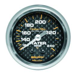 AutoMeter - AutoMeter 4732 Carbon Fiber Mechanical Water Temp Guage 120-240°F/6' 2-1/16" - Image 1