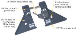 Tuffy Security Products - Tuffy Security Products 043-01 Security Door Locker for 97-06 Jeep Wrangler TJ - Image 3