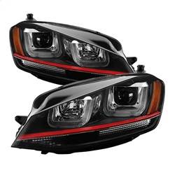 Spyder Auto - Spyder Auto 5080592 DRL Projector Headlights Black/Clear for VW Golf - Image 1
