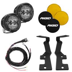 Rigid Industries - Rigid Industries 46718 A-Pillar 4" 360-Series LED Light Kit for 19+ Ram 1500 TRX - Image 1