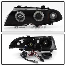 Spyder Auto - Spyder Auto 5084804 Projector Headlight 1PC LED Halo Amber Reflector Black Smoke - Image 2