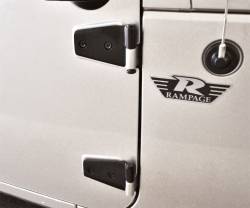 Rampage - Rampage 87641 Black Powder-Coated SS Door Hinges for 07-18 Jeep Wrangler JK - Image 2