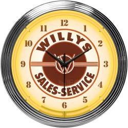 Neonetics - Neonetics Jeep Logo Willys Sales Service Neon Clock 8JEEPW - Image 1