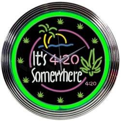 Neonetics - Neonetics It's 4:20 Somewhere Neon Clock 8IT420 - Image 1