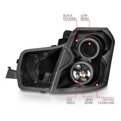 Anzo USA - Anzo USA Projector Headlight Set w/CCFL Halo Black Cadillac CTS 121417 - Image 4
