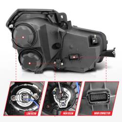 Anzo USA - Anzo USA Projector Headlight Set w/CCFL Halo Black Cadillac CTS 121417 - Image 5