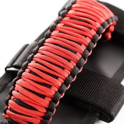 Rugged Ridge - Rugged Ridge 13505.31 Universal Fit Paracord Black/Red Grab Handle Kit Pair - Image 3