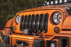 Rugged Ridge - Rugged Ridge 11306.31 Grille Insert Kit Perforated Black 07-18 Jeep Wrangler - Image 4