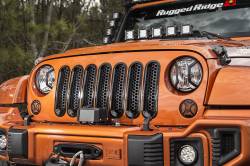 Rugged Ridge - Rugged Ridge 11306.31 Grille Insert Kit Perforated Black 07-18 Jeep Wrangler - Image 5