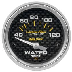 AutoMeter - AutoMeter 4737-M Air Core Carbon Fiber Electric Water Temp 40-120°C 2-1/16" - Image 1