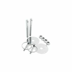 Allstar Performance - Allstar Performance ALL18513 Steel Hood Pin Kit w/1/4" Flip-Over Clips - Image 1