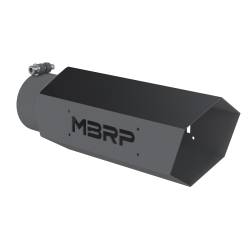 MBRP Exhaust - MBRP Exhaust T5165BLK Black Series Universal 4" Hexagon Shaped Tip - Image 1