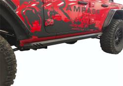 Rampage - Rampage 26410031 Rock Rail Nerf Bar Black for 18-26 Jeep Wrangler JL 4DR - Image 2