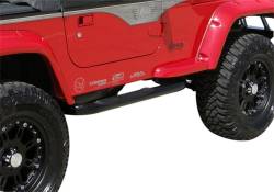Rampage - Rampage 8825 Body Side 3" Round Step Bar W2W for 97-06 Wrangler TJ - Image 2