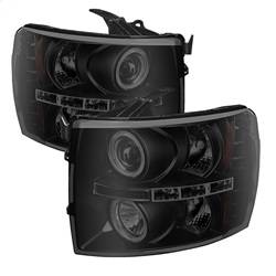 Spyder Auto - Spyder Auto 5078322 LED Halo Projector Headlights Black/Smoked - Image 1