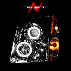 Anzo USA - Anzo USA 111147 Chrome Projector Headlight Set w/CCFL Halo GMC Yukon/XL - Image 6