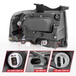 Anzo USA - Anzo USA 111114 Projector Headlight Set w/CCFL Halo Chrome for 07-14 Expedition - Image 5