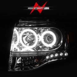 Anzo USA - Anzo USA 111114 Projector Headlight Set w/CCFL Halo Chrome for 07-14 Expedition - Image 6