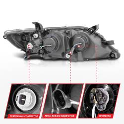 Anzo USA - Anzo USA Projector Headlight Set w/CCFL Halo Black for Camry 121442 - Image 5