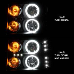 Anzo USA - Anzo USA Projector Headlight Set w/CCFL Halo Black GMC Sierra 111125 - Image 2