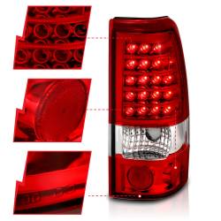 Anzo USA - Anzo USA Chrome LED Red/Clear Taillights Lens Silverado/Sierra Trucks 311010 - Image 3