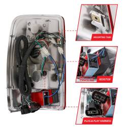 Anzo USA - Anzo USA Chrome LED Red/Clear Lens Taillight Set Suburban/Tahoe/Yukon 311001 - Image 5