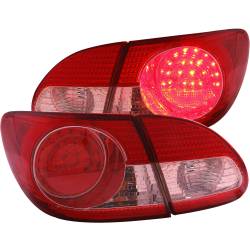Anzo USA - Anzo USA Chrome LED Red/Clear Lens Taillight Set for Corolla 321190 - Image 1