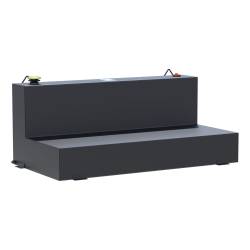 UWS - UWS ST-100-L-MB Matte Black 100-Gallon L-Shape Steel Transfer Tank - Image 1