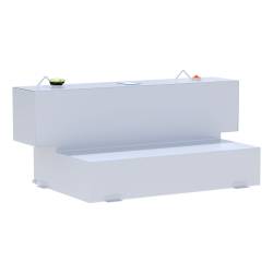 UWS - UWS ST-100HH-W White Hammerhead-Style 100-Gallon L-Shape Steel Transfer Tank - Image 1