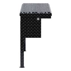 UWS - Gloss Black Aluminum 48" Truck Side Tool Box Low Profile LTL Shipping Only - Image 2