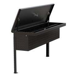 UWS - Gloss Black Aluminum 48" Truck Side Tool Box Low Profile LTL Shipping Only - Image 3