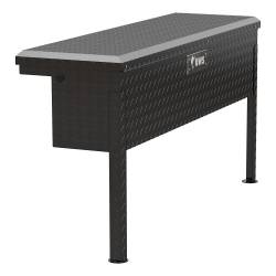 UWS - Gloss Black Aluminum 48" Truck Side Tool Box Low Profile LTL Shipping Only - Image 5