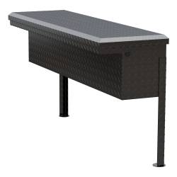 UWS - Gloss Black Aluminum 48" Truck Side Tool Box Low Profile LTL Shipping Only - Image 6