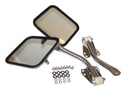 RT Offroad - RT Offroad RT30003 Polish SS L&R Mirror Kit for 55-95 CJs/YJ Wrangler - Image 1