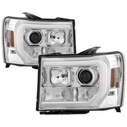 Spyder Auto - Spyder Auto 5083647 Light Bar Headlights Chrome/Clear for 07-13 GMC Sierra - Image 1
