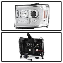 Spyder Auto - Spyder Auto 5083647 Light Bar Headlights Chrome/Clear for 07-13 GMC Sierra - Image 3