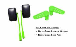 Steinjager - Steinjager Door Mirror/Foot Peg Set-Neon Green for Wrangler JK J0043847 - Image 1
