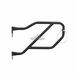 Steinjager - Steinjager Rear Tubular Trail Doors-Text Black for Wrangler JL 4DR J0048334 - Image 1