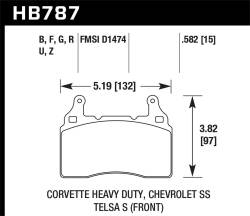 Hawk Performance - Hawk Performance PC Performance Ceramic Brake Pads HB787Z.582 - Image 1